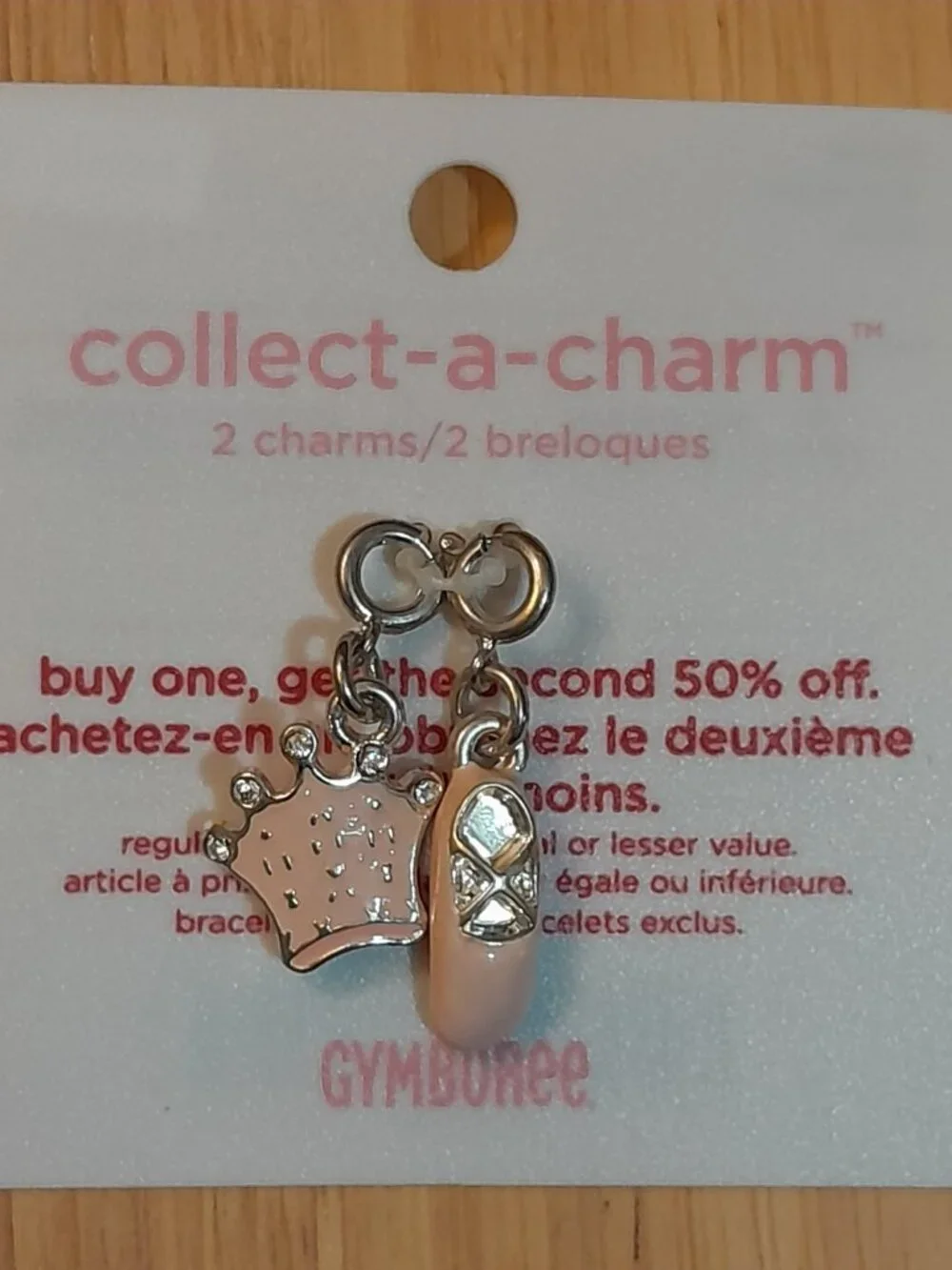 Gymboree Ballet Shoe and Crown Charms Vintage 2005 Winter Prima Ballerina Line